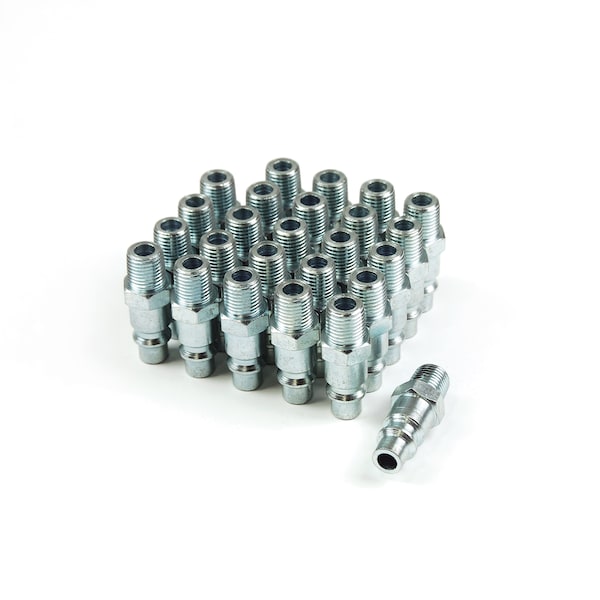 Primefit Industrial Plug 3/8" x 1/4" Male NPT, 25PCS IP3814MS-B25-P - main